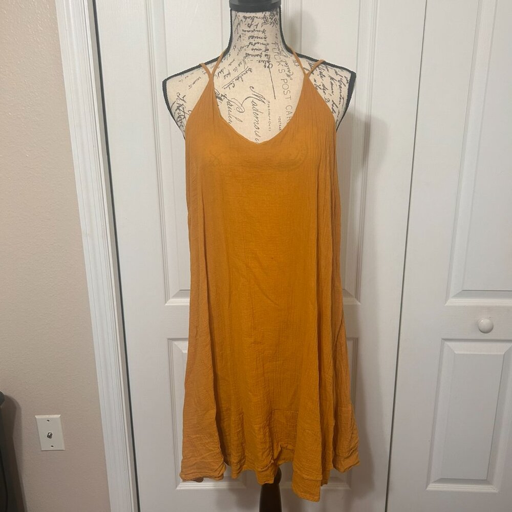 Ninexis summer sundress mustard yellow size large